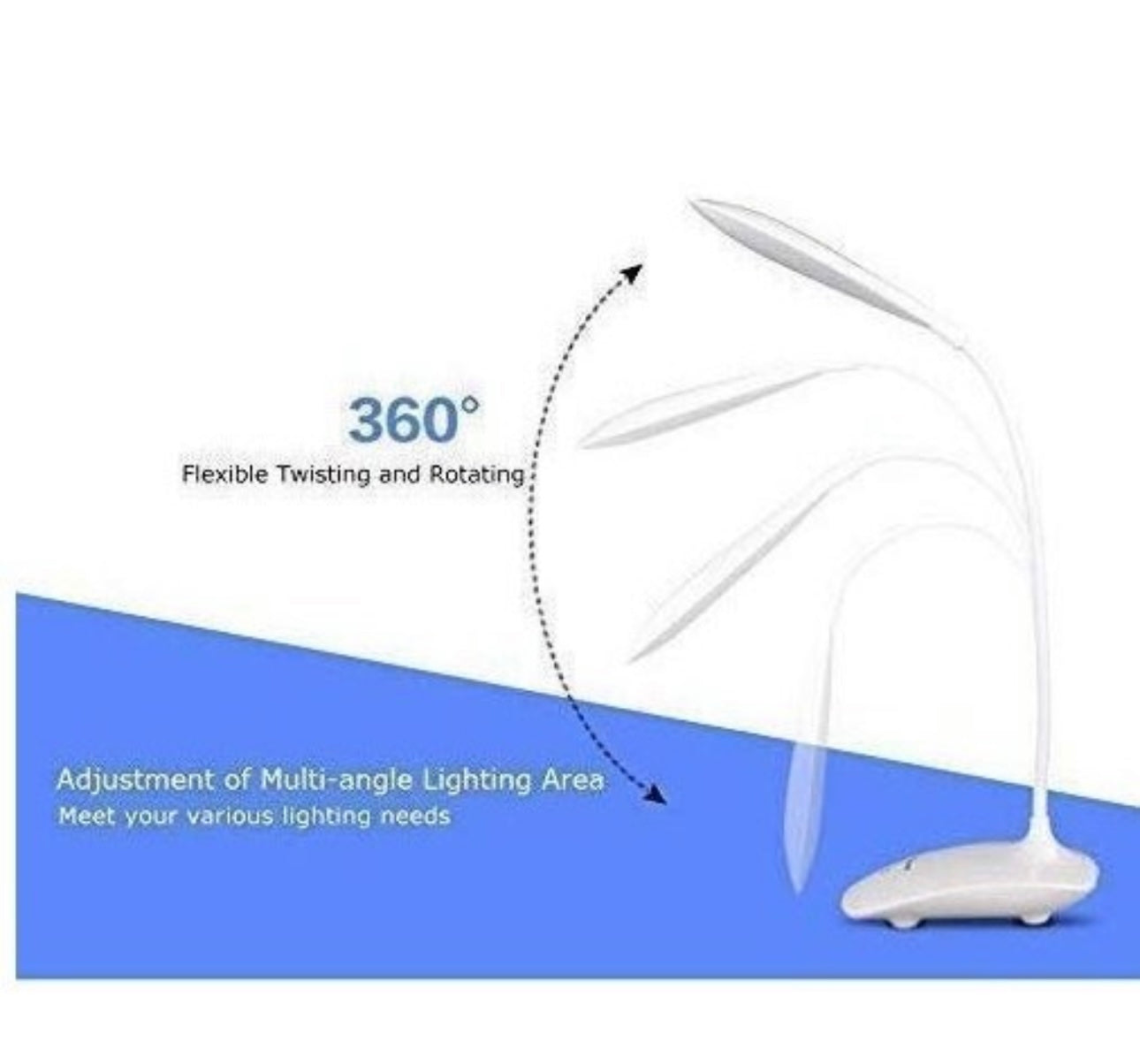Rechargeable LED Desk Lamp with Touch Control & Dimming