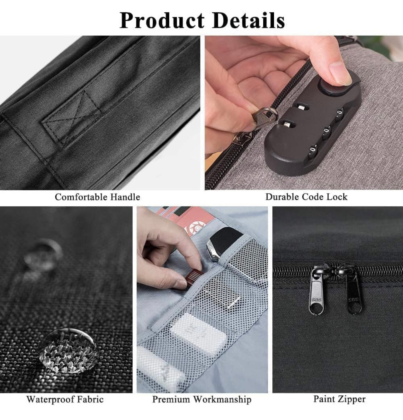Document Organizer Bag – Multilayer A4 File Folder with Lock | Waterproof, Travel & Office Safe Pouch (Grey)