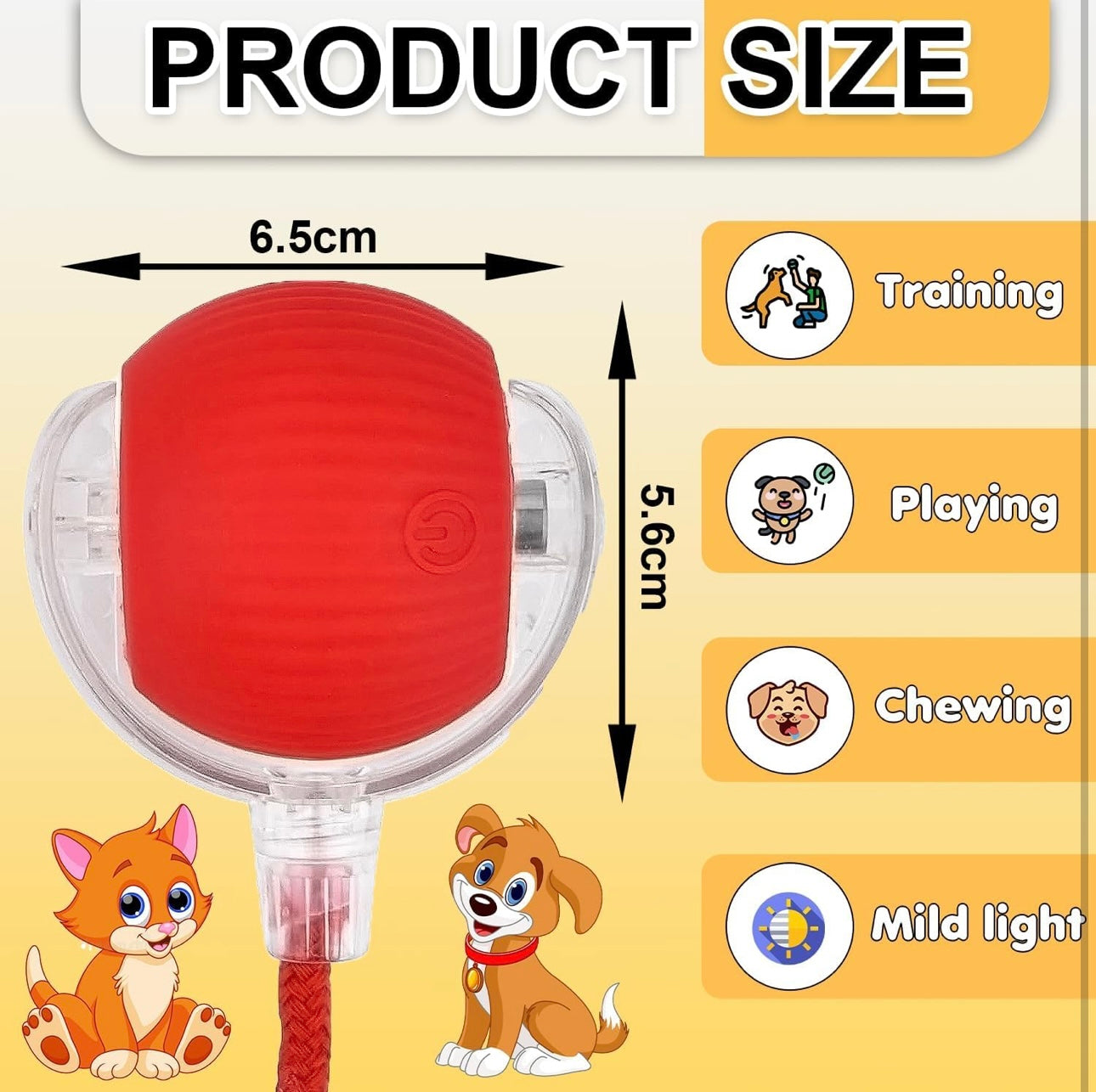 Pet Dancing Ball ā Automatic Rolling Pet Toy for Cats & Dogs