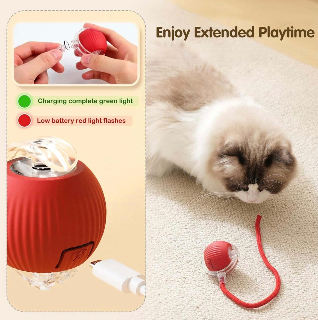 Pet Dancing Ball ā Automatic Rolling Pet Toy for Cats & Dogs