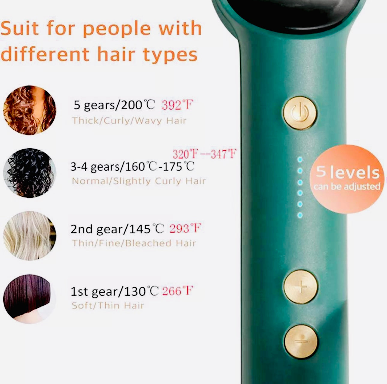 Professional Hair Straightening Brush Comb – 2-in-1 Fast Heating & Anti-Frizz Design