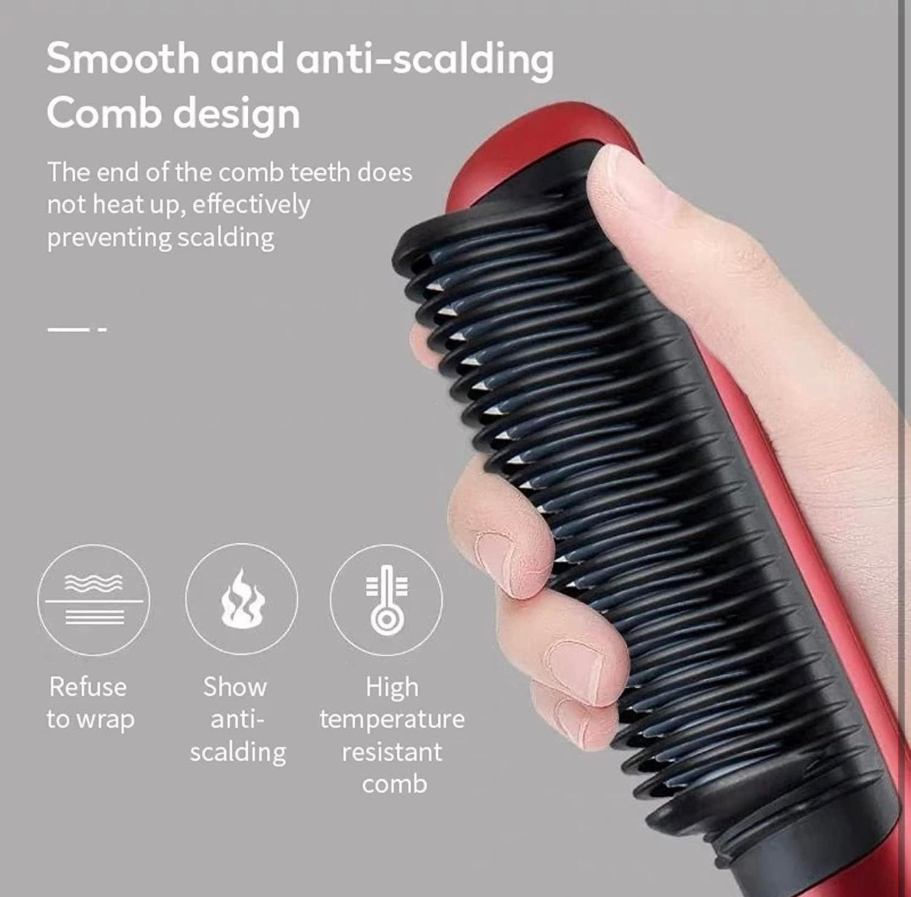 Professional Hair Straightening Brush Comb – 2-in-1 Fast Heating & Anti-Frizz Design