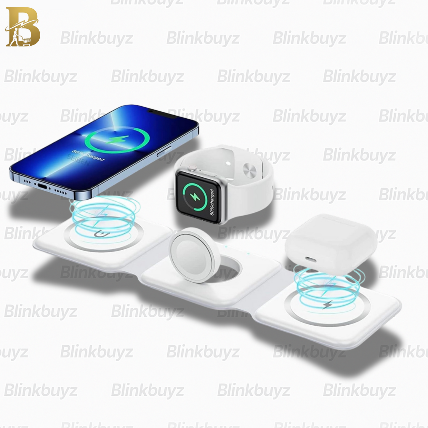 3 IN ONE FOLDABLE WIRELESS CHARGER