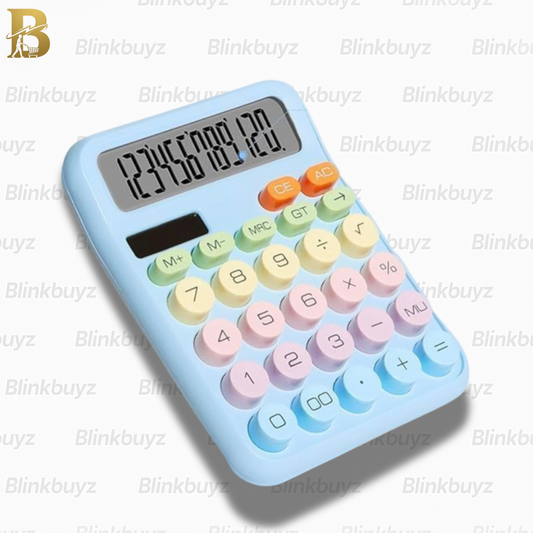 Colorful Candy Electronic Calculator – 12 Digits LCD Display, Big Buttons, Cute Bubble Design