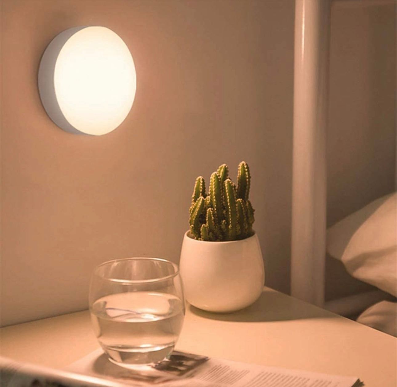 Smart Motion Sensor LED Night Lamp – Rechargeable & Wall Mount | Auto ON/OFF