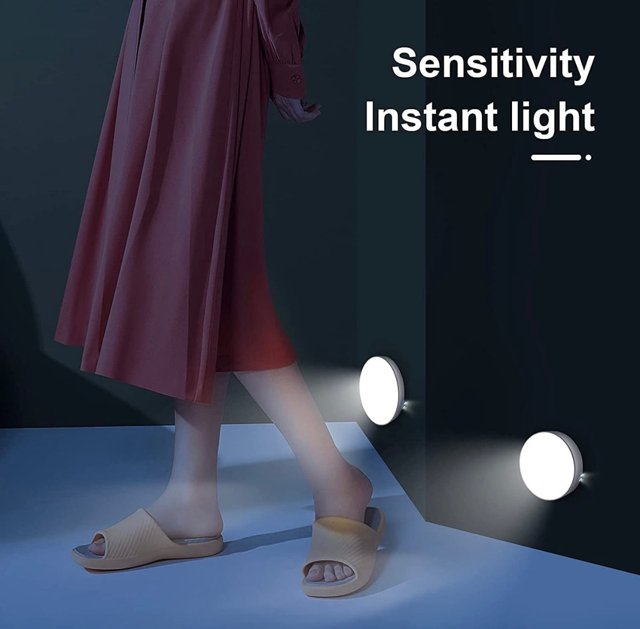 Smart Motion Sensor LED Night Lamp – Rechargeable & Wall Mount | Auto ON/OFF
