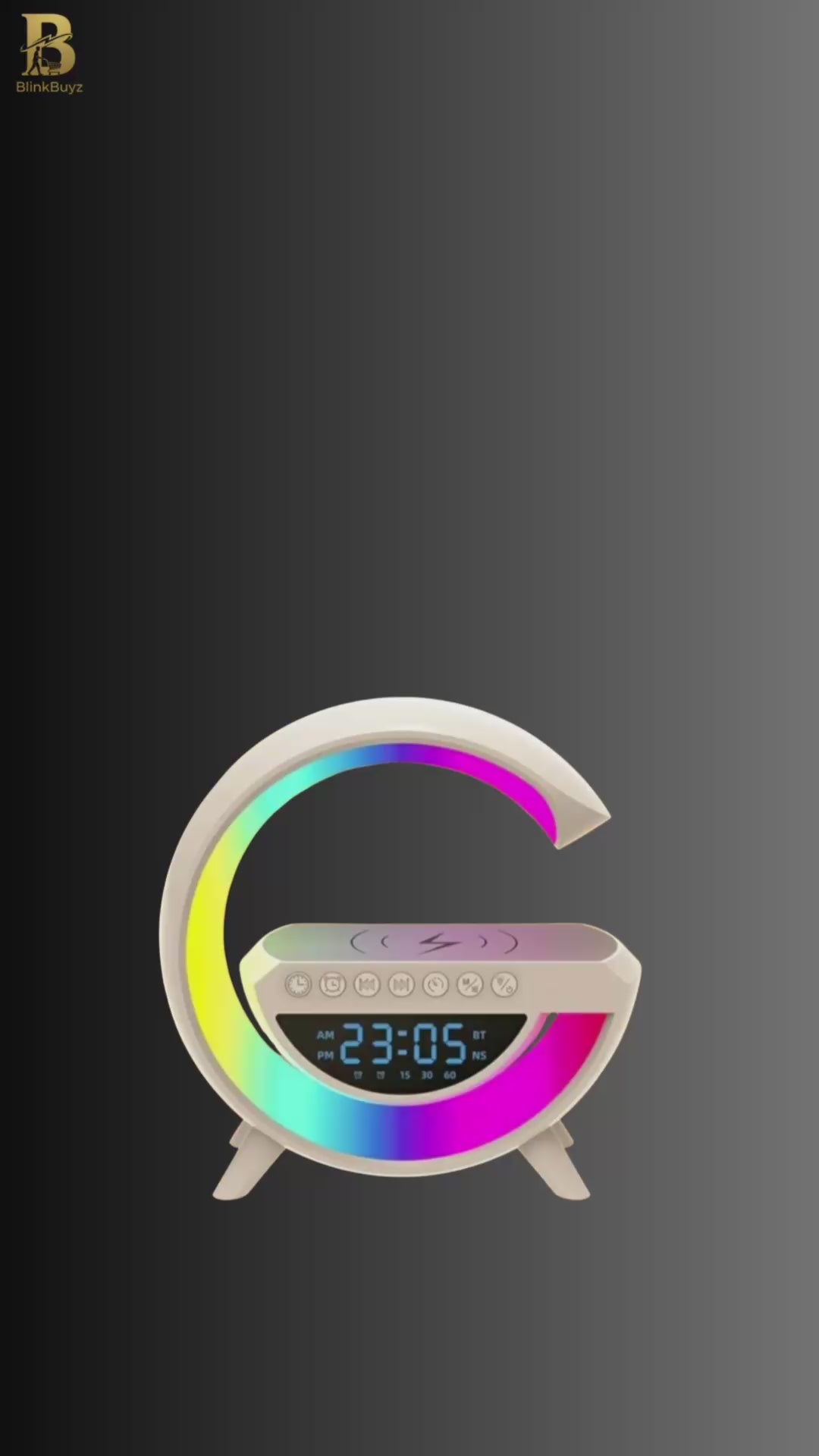 BT-3401 LED Wireless Charging Bluetooth Speaker with Digital Clock & Ambient Light